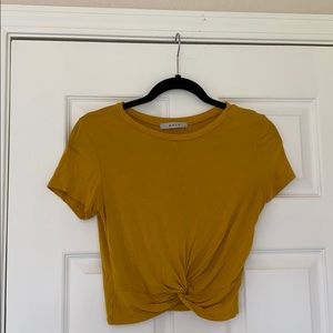 Yellow Cropped Tee